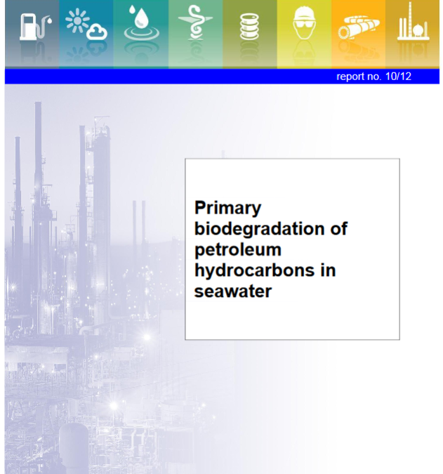 Primary biodegradation of petroleum hydrocarbons in seawater