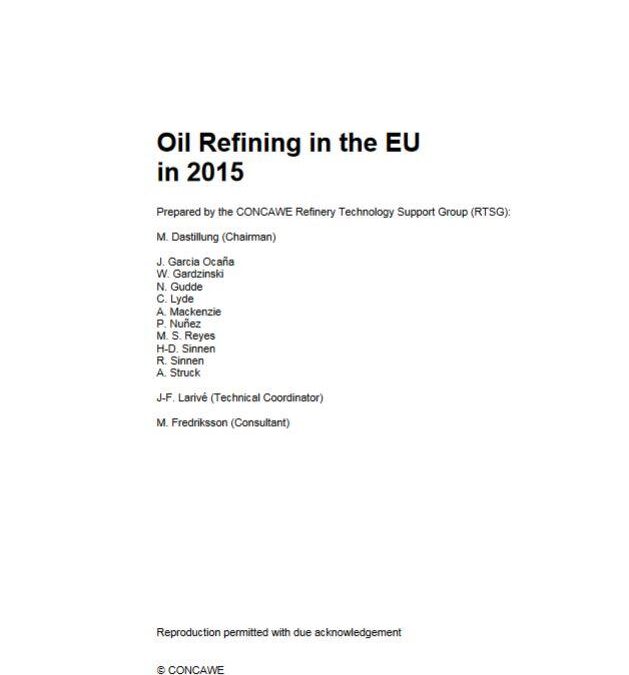 Oil Refining in the EU in 2015