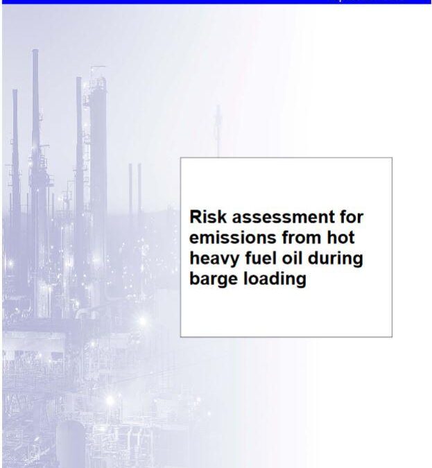 Risk assessment for emissions from hot heavy fuel oil during barge loading