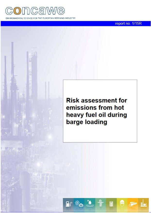 Risk assessment for emissions from hot heavy fuel oil during barge loading