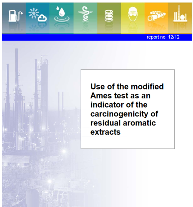 Use of the modified Ames test as an indicator of the carcinogenicity of residual aromatic extracts