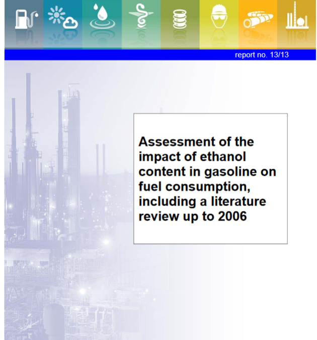 Assessment of the impact of ethanol content in gasoline on fuel consumption, including a literature review up to 2006