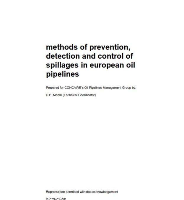 Мethods of prevention, detection and control of spillages in European oil pipelines