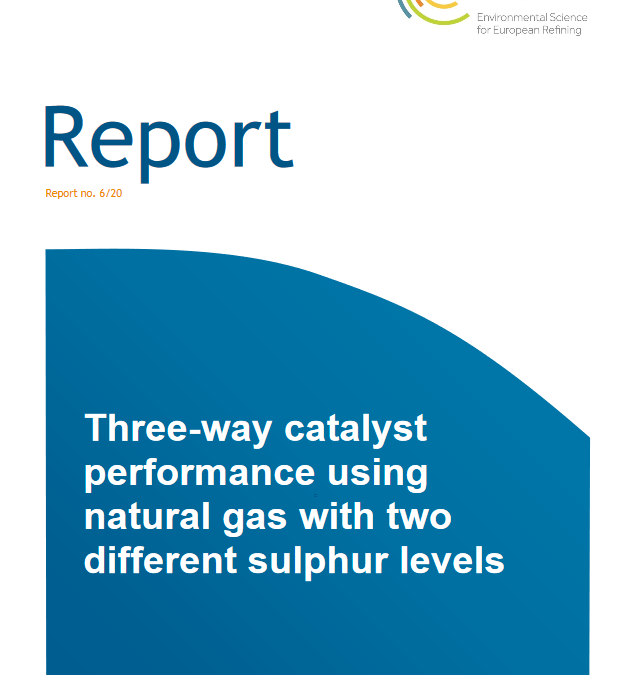 Three-way catalyst performance using natural gas with two different sulphur levels