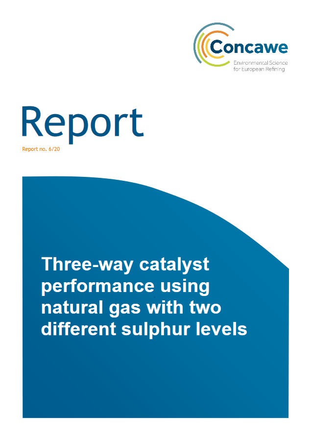 Three-way catalyst performance using natural gas with two different sulphur levels
