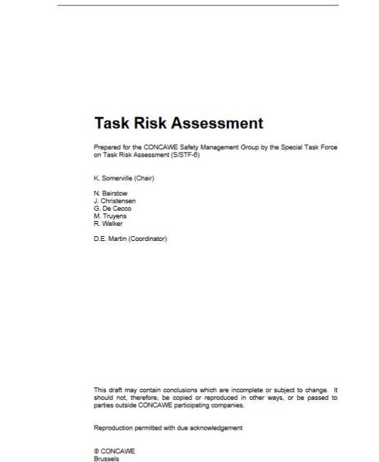 Task Risk Assessment