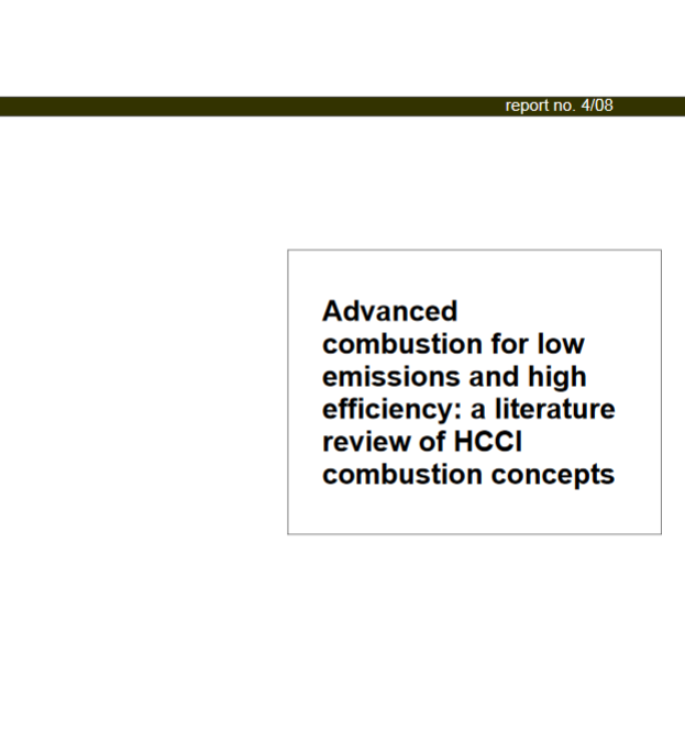 Advanced combustion for low emissions and high efficiency: a literature review of HCCI combustion concepts