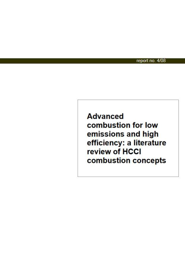 Advanced combustion for low emissions and high efficiency: a literature review of HCCI combustion concepts