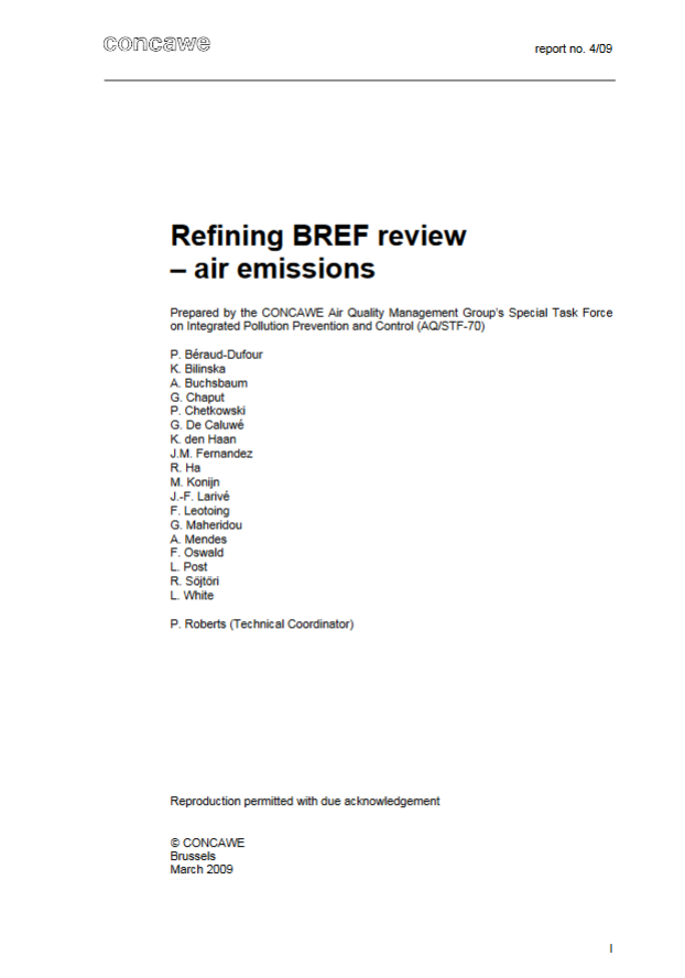 Refining BREF review – air emissions