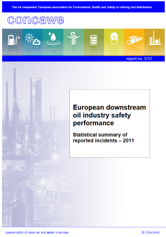 European downstream oil industry safety performance – Statistical summary of reported incidents – 2011