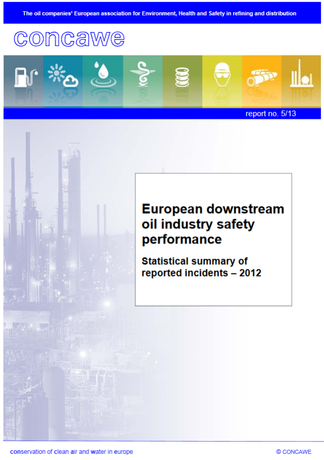 European downstream oil industry safety performance. Statistical summary of reported incidents – 2012