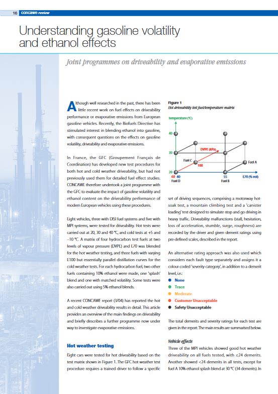 Understanding gasoline volatility and ethanol effects