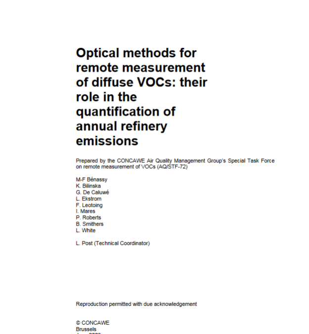 Optical methods for remote measurement of diffuse VOCs: their role in the quantification of annual refinery emissions