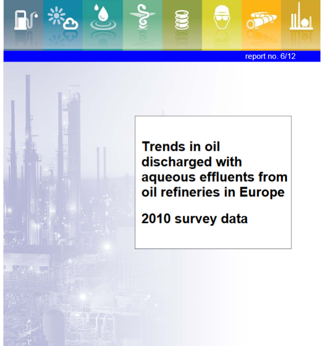 Trends in oil discharged with aqueous effluents from oil refineries in Europe – 2010 survey data