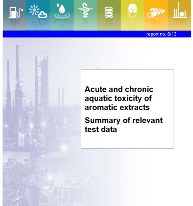 Acute and chronic aquatic toxicity of aromatic extracts. Summary of relevant test data