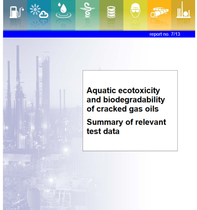 Aquatic ecotoxicity and biodegradability of cracked gas oils. Summary of relevant test data