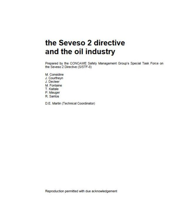 The Seveso 2 directive and the oil industry