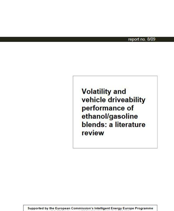 Volatility and vehicle driveability performance of ethanol/gasoline blends: a literature review