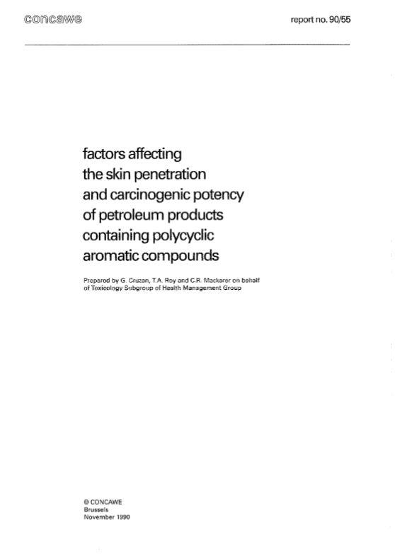 Factors affecting the skin penetration and carcinogenic potency of petroleum products containing polycyclic aromatic compounds