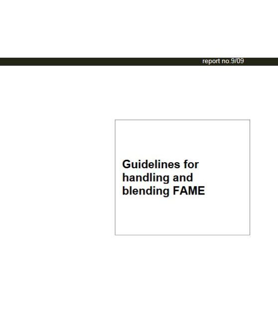 Guidelines for handling and blending FAME