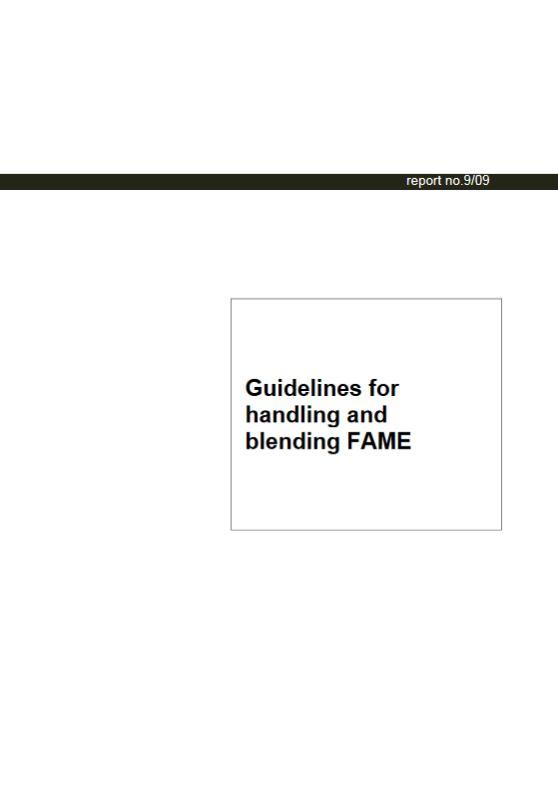 Guidelines for handling and blending FAME