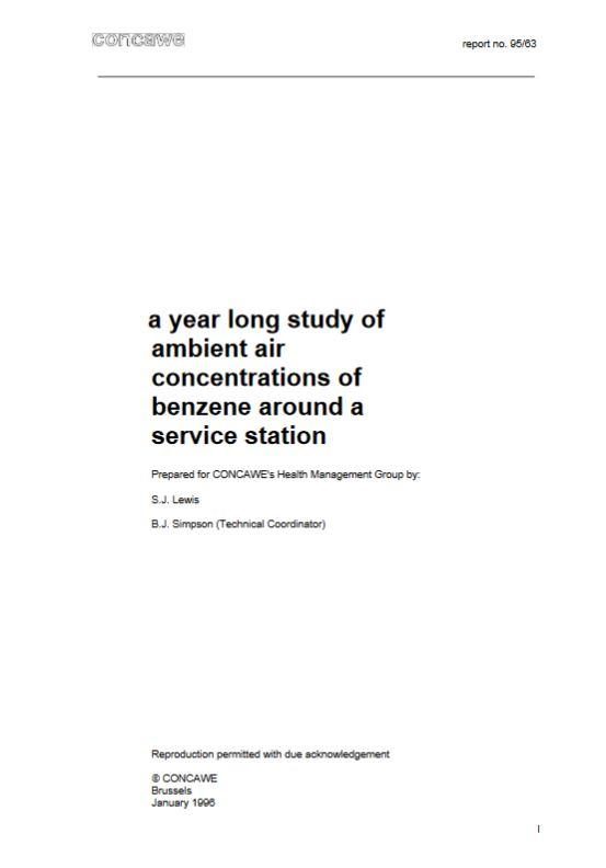 A year long study of ambient air concentrations of benzene around a service station