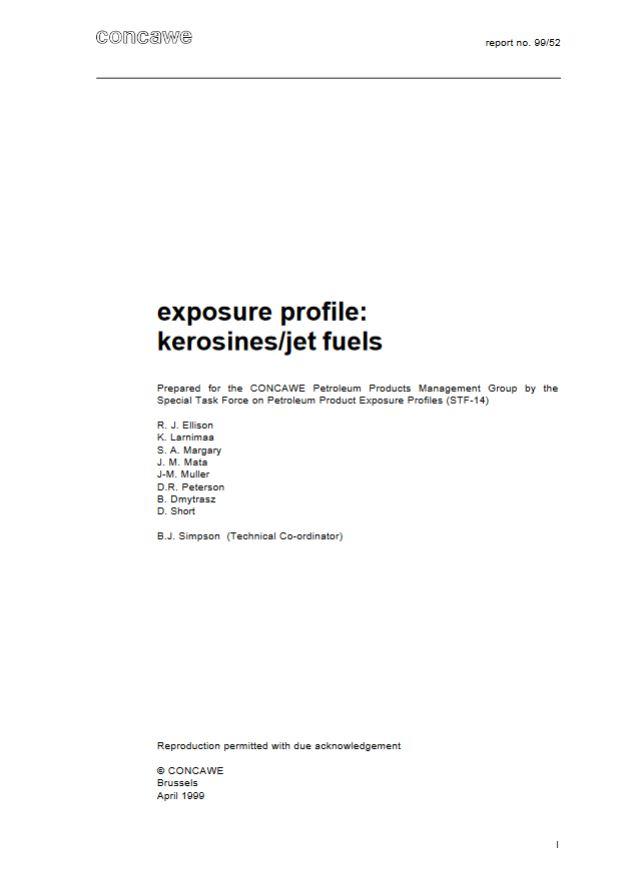 Exposure profile: kerosines/jet fuels