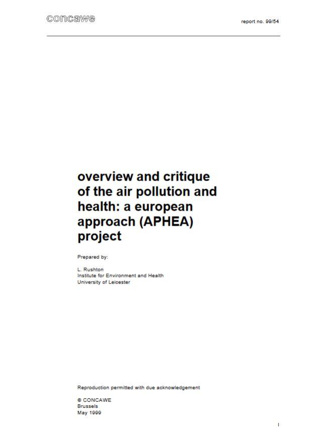 Оverview and critique of the air pollution and health: a European approach (APHEA) project