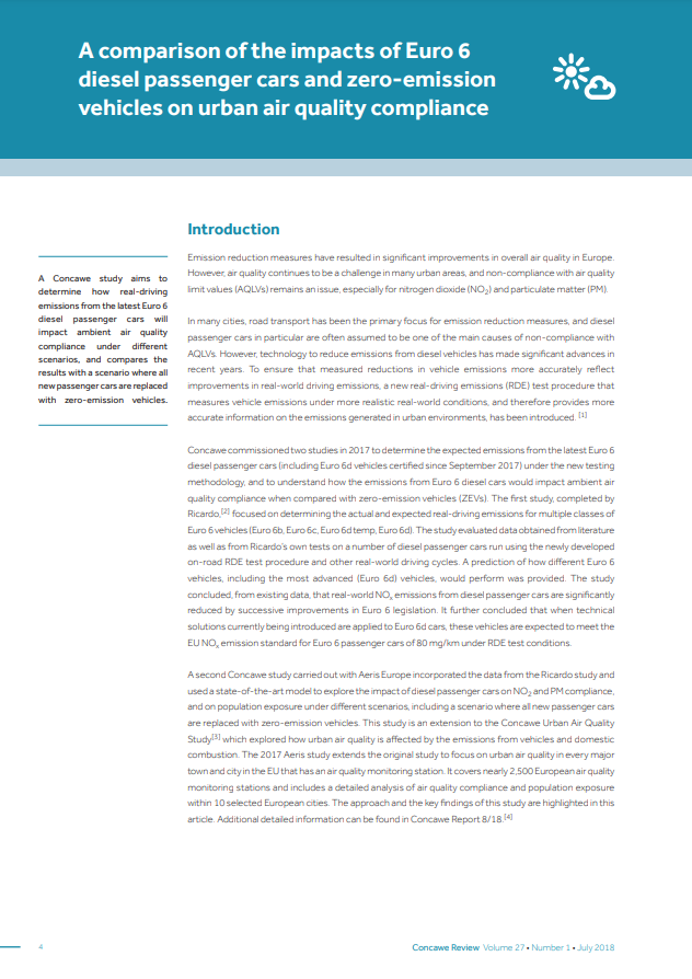 A comparison of the impacts of Euro 6 diesel passenger cars and ZEVs on urban air quality compliance