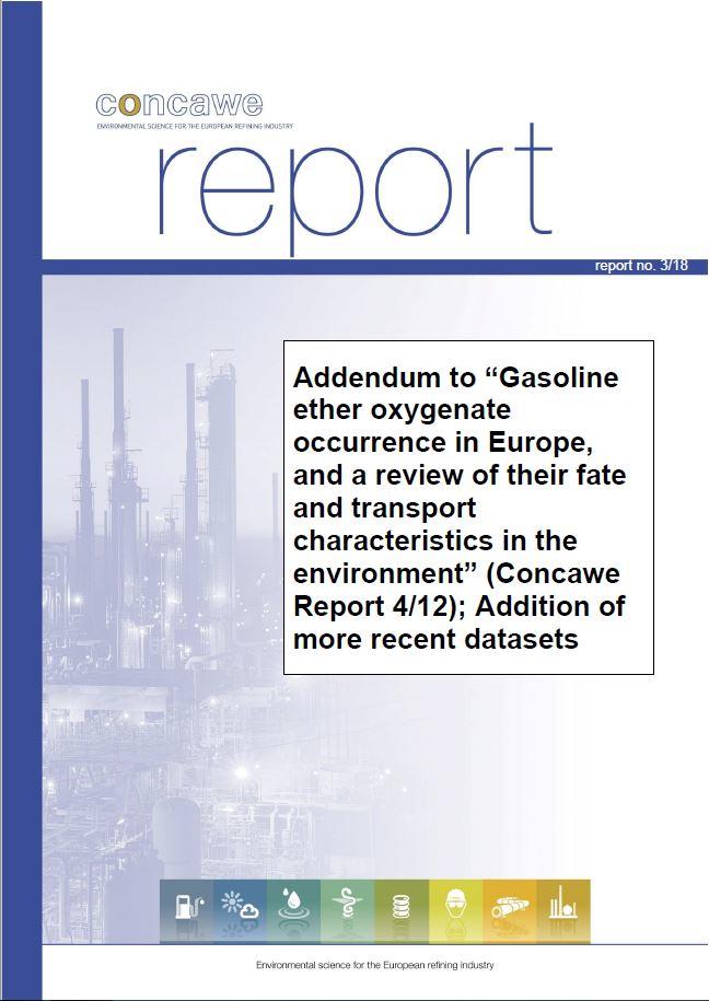 Addendum to “Gasoline ether oxygenate occurrence in Europe, and a review of their fate and transport characteristics in the environment”