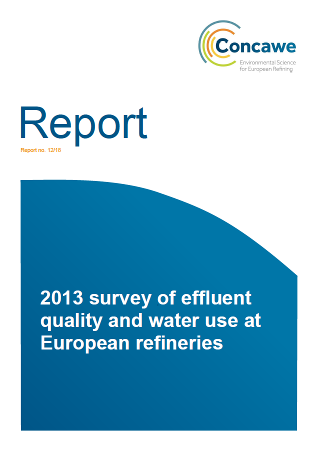 2013 survey of effluent quality and water use at European refineries