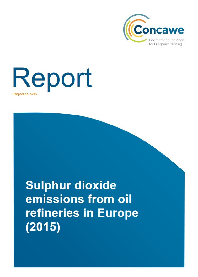 Sulphur dioxide emissions from oil refineries in Europe (2015)