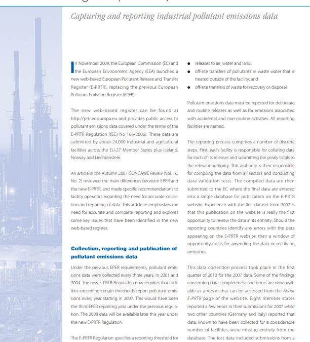 European Pollutant Release and Transfer Register (E-PRTR)