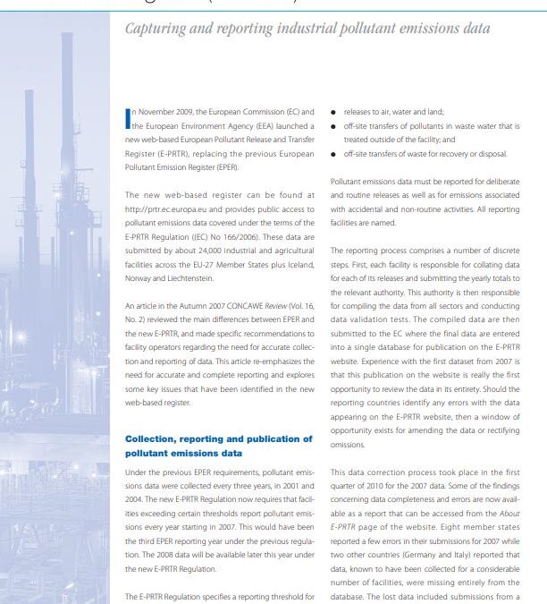 European Pollutant Release and Transfer Register (E-PRTR)