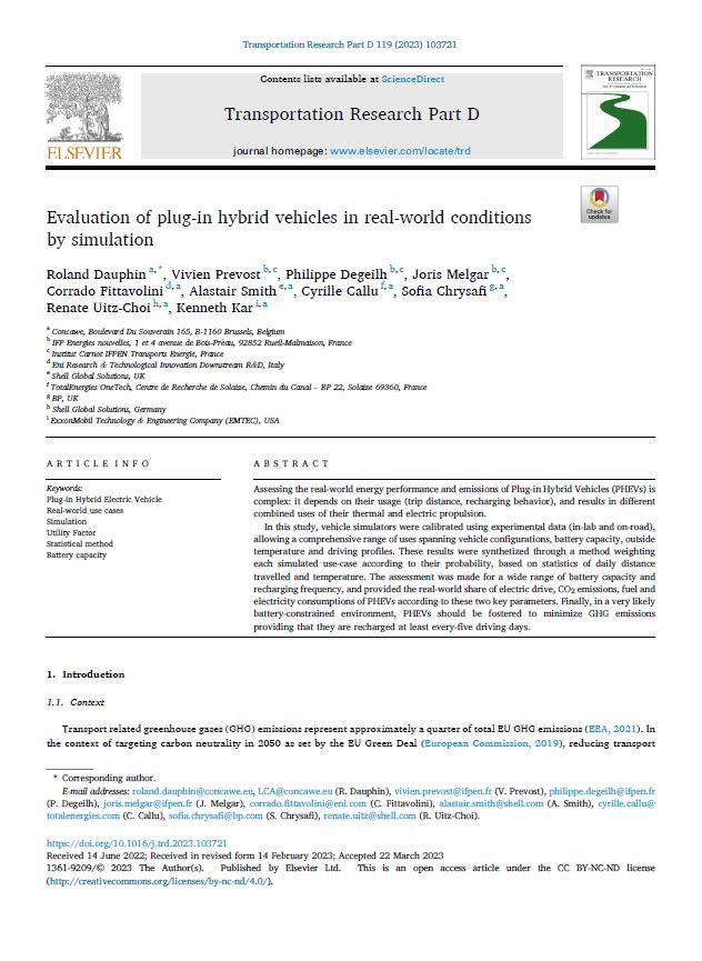 Evaluation of plug-in hybrid vehicles in real-world conditions by simulation