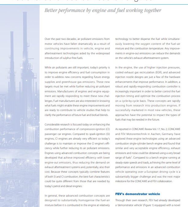 Fuels for advanced combustion engines