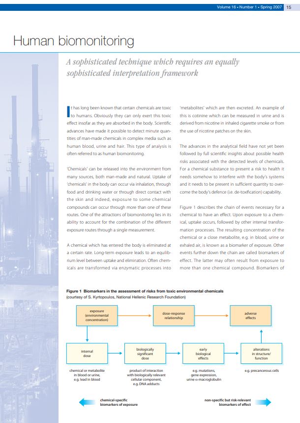 Human biomonitoring