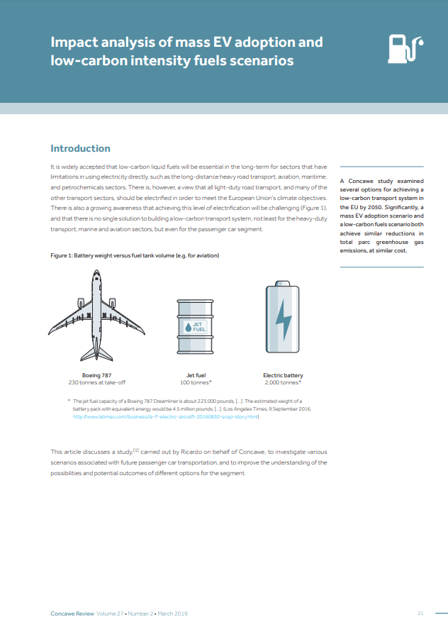 Impact analysis of mass EV adoption and low-carbon intensity fuels scenarios (Review Article)