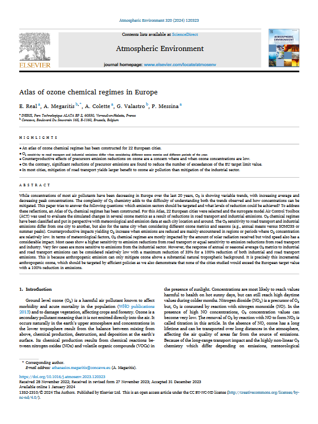 Atlas of ozone chemical regimes in Europe