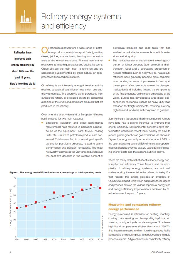 Refinery energy systems and efficiency