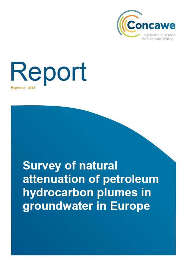 Survey of natural attenuation of petroleum hydrocarbon plumes in groundwater in Europe