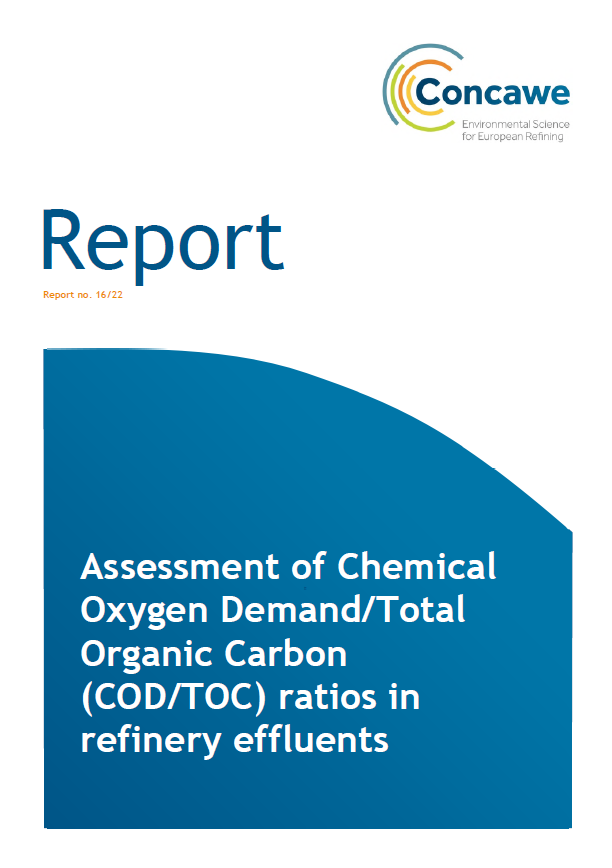 Assessment of Chemical Oxygen Demand/Total Organic Carbon (COD/TOC) ratios in refinery effluents