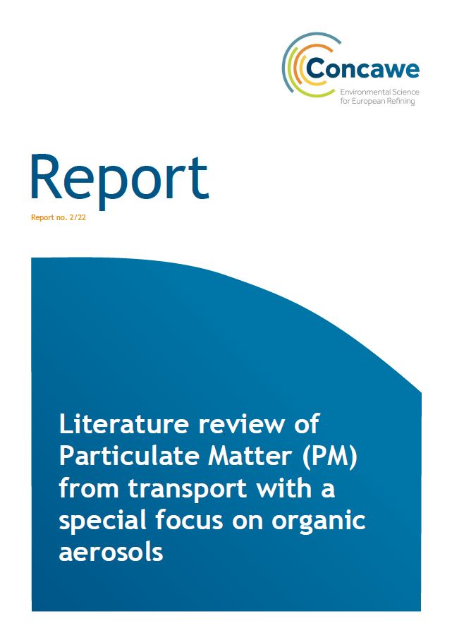 Literature review of Particulate Matter (PM) from transport with a special focus on organic aerosols