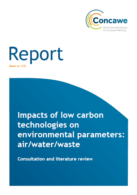 Impacts of low carbon technologies on environmental parameters: air/water/waste