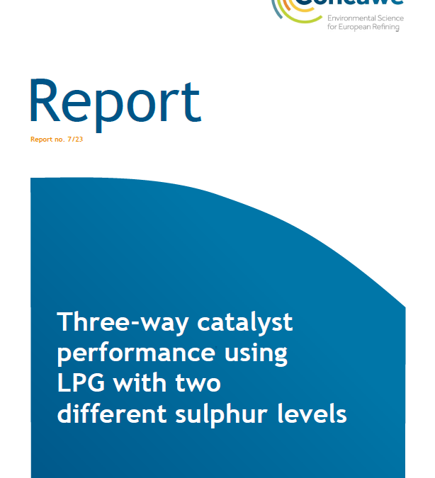 Three-way catalyst performance using LPG with two different sulphur levels