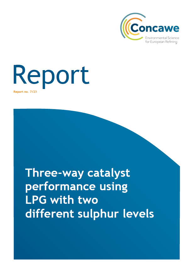 Three-way catalyst performance using LPG with two different sulphur levels