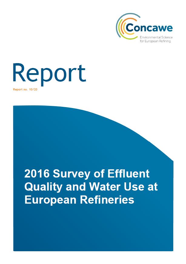 2016 Survey of Effluent Quality and Water Use at European Refineries