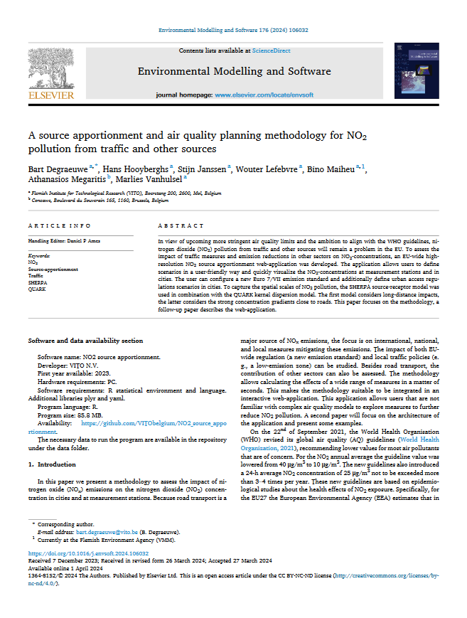 A source apportionment and air quality planning methodology for NO2 pollution from traffic and other sources