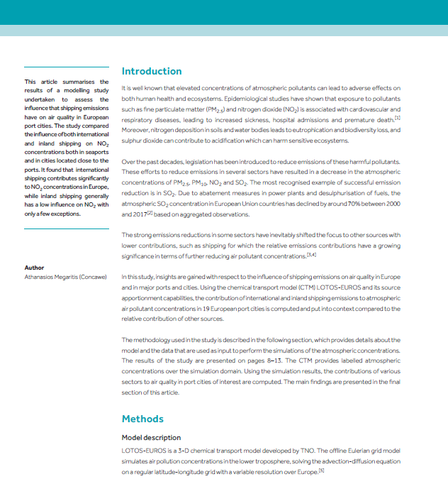 The impact of shipping emissions on urban air quality in Europe – A port/city analysis
