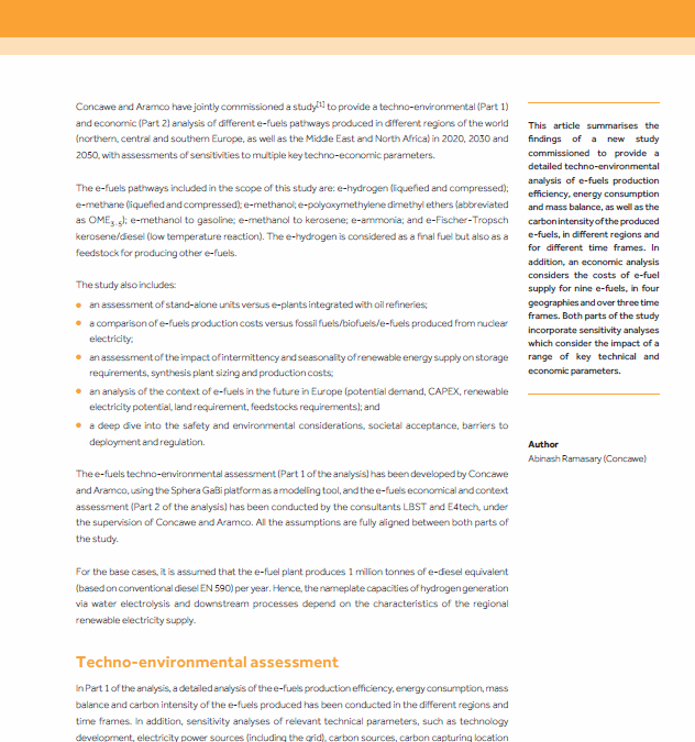 E-fuels: a techno-economic assessment of European domestic production and imports towards 2050